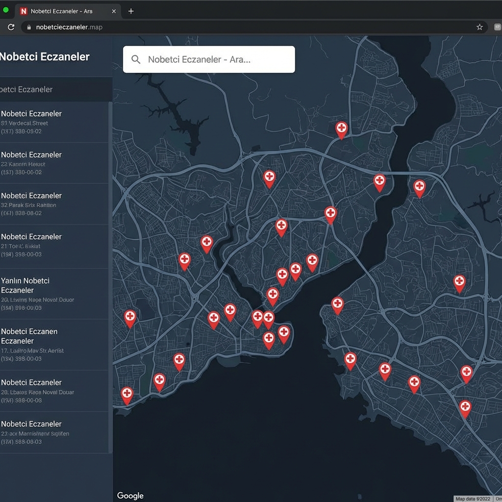 Nobetci Eczaneler Map